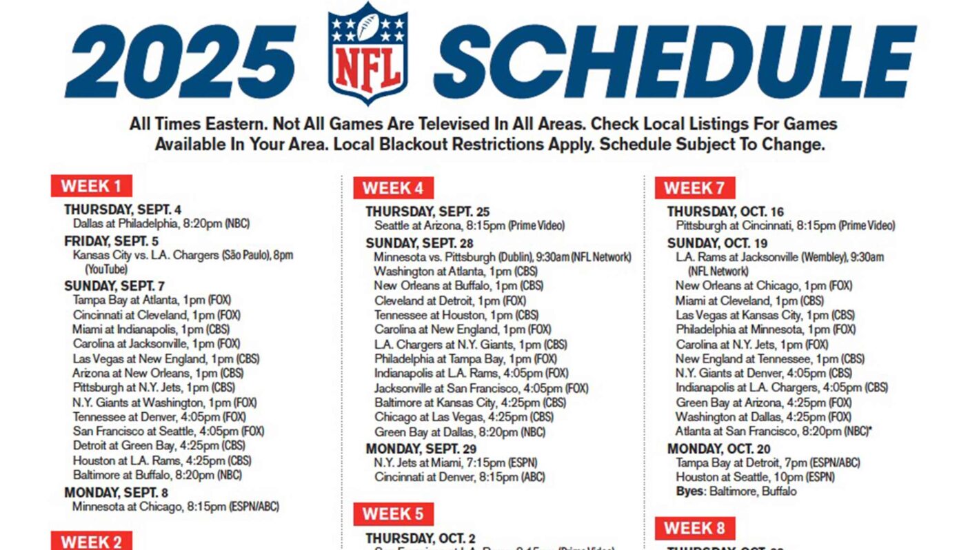 Read more about the article 🏈 The Ultimate Guide to Snagging Your Free NFL Schedule 2025: Never Miss a Kickoff!